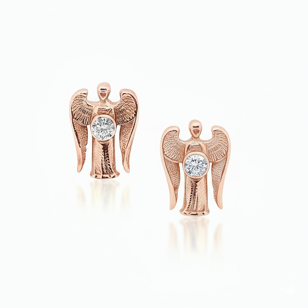CELESTIAL GUIDE ANGEL STUD EARRINGS