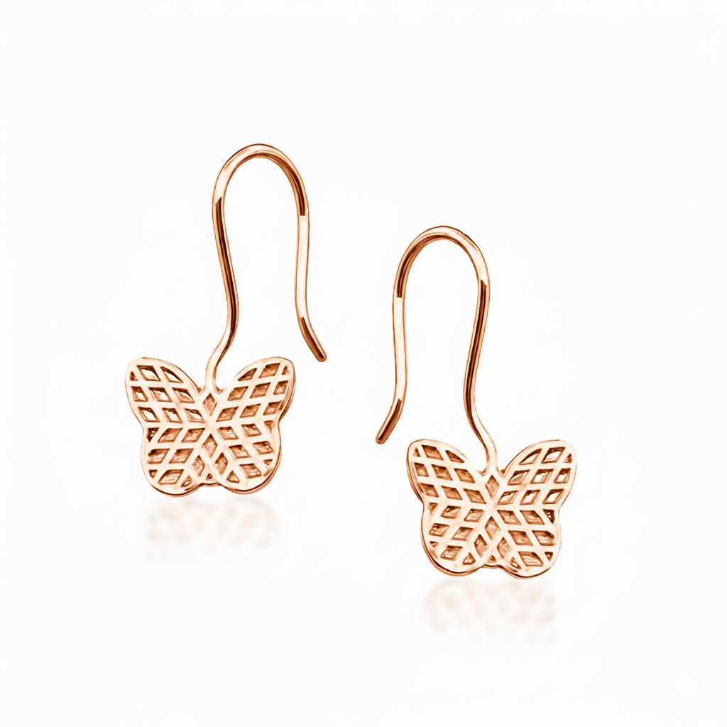 GOLDEN BUTTERFLY DROP EARRINGS
