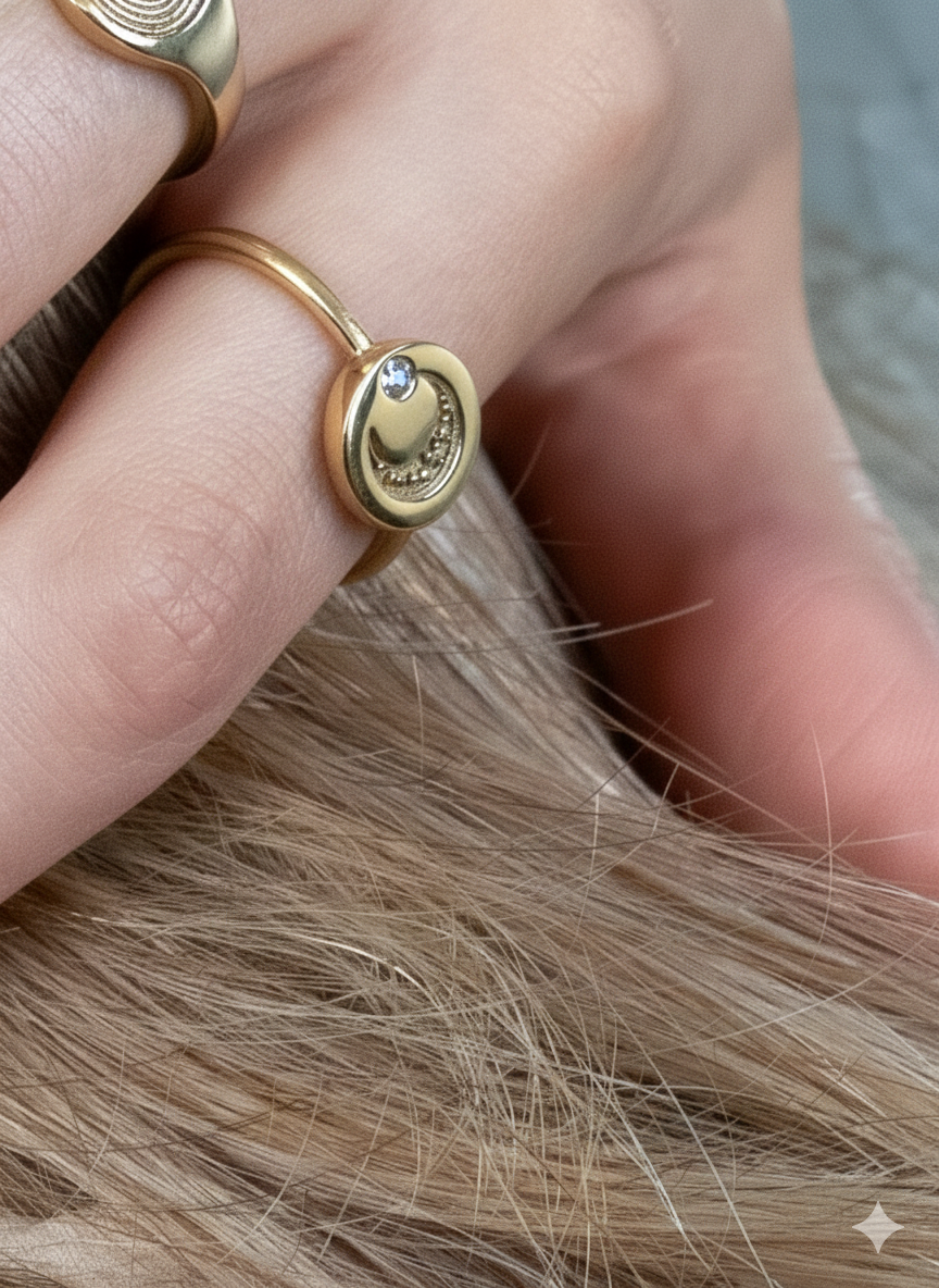 THE CRESCENT MOONLIGHT PROTECTION RING