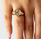 THE DECEMBER BIRTH FLOWER AND STONE RING — NARCISSUS AND TANZANITE