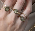 DOT CROWN STACKABLE RING