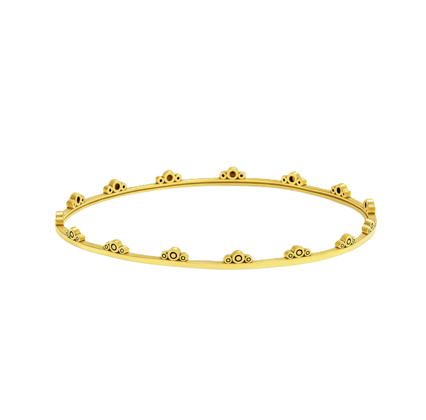 DOT CROWN BANGLE