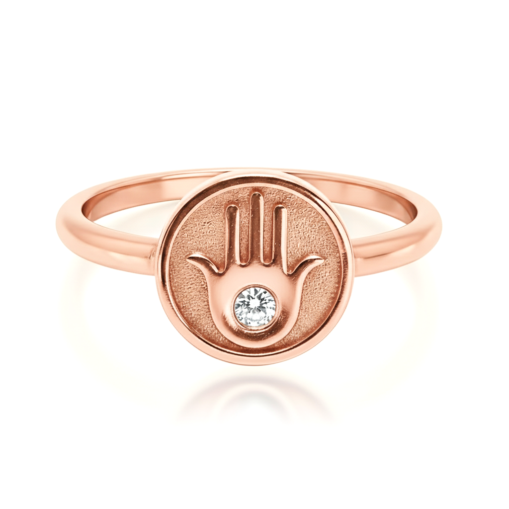 DIVINE PROTECTION HAMSA HAND RING