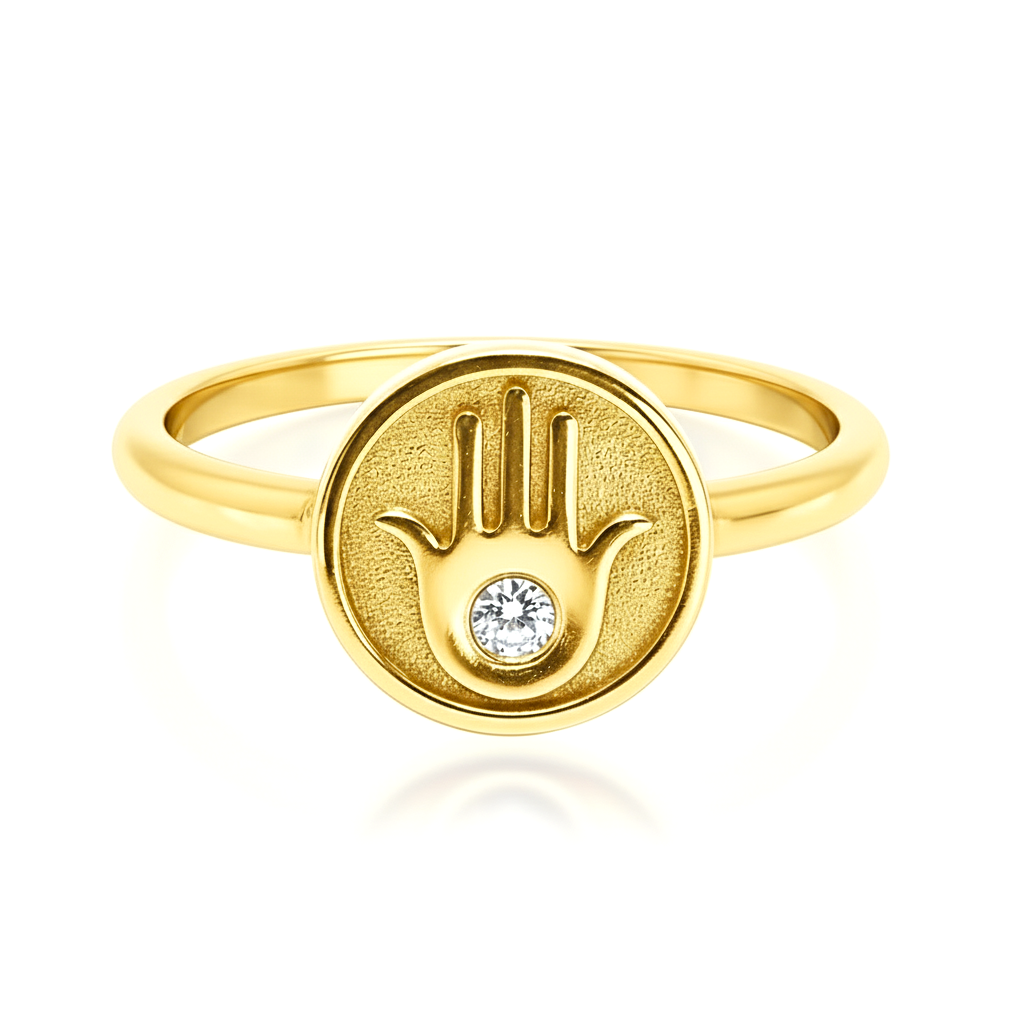 DIVINE PROTECTION HAMSA HAND RING