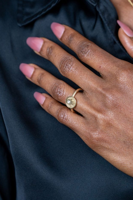 DIVINE PROTECTION HAMSA HAND RING