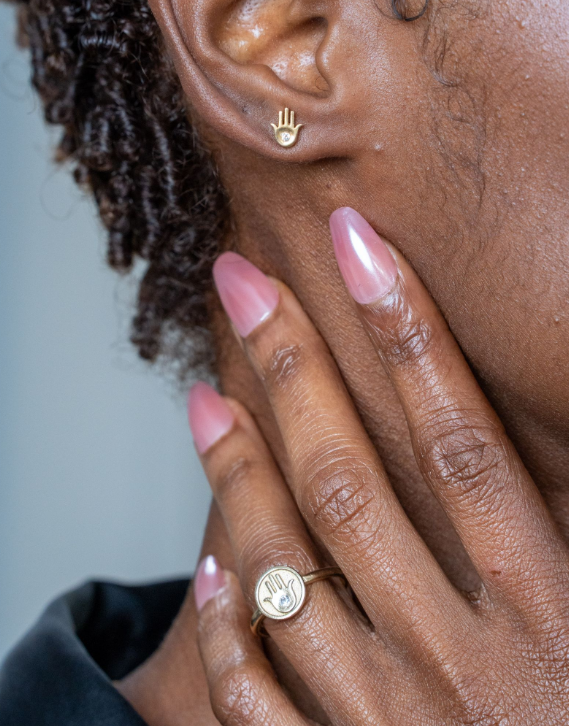 DIVINE PROTECTION HAMSA HAND RING