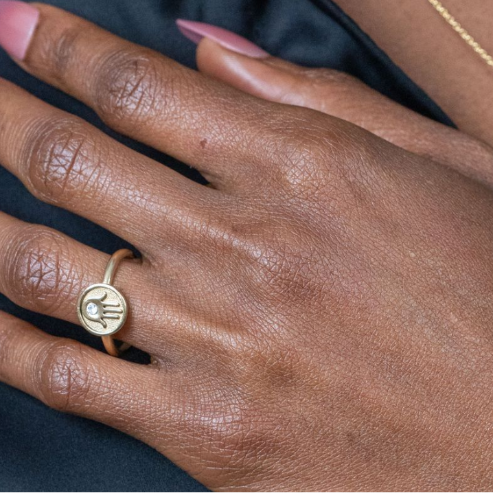 DIVINE PROTECTION HAMSA HAND RING