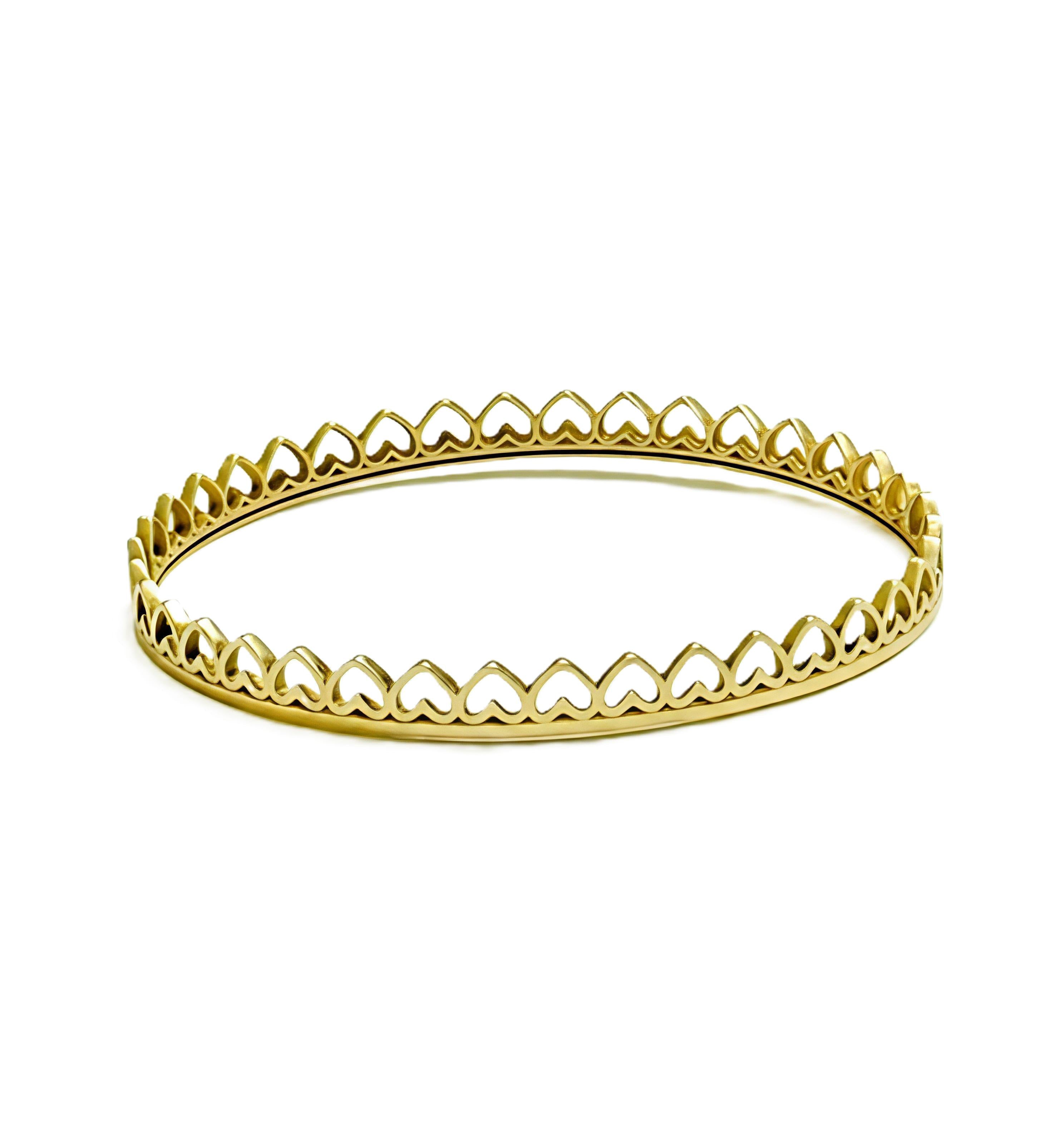 DEVOTION HEART CROWN BANGLE