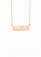 STATEMENT BLOCK NAME NECKLACE