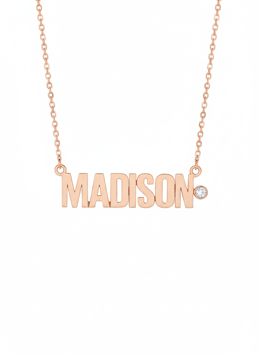 STATEMENT BLOCK DIAMOND NAMEPLATE