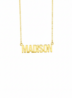 STATEMENT BLOCK NAME NECKLACE