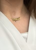 STATEMENT BLOCK NAME NECKLACE