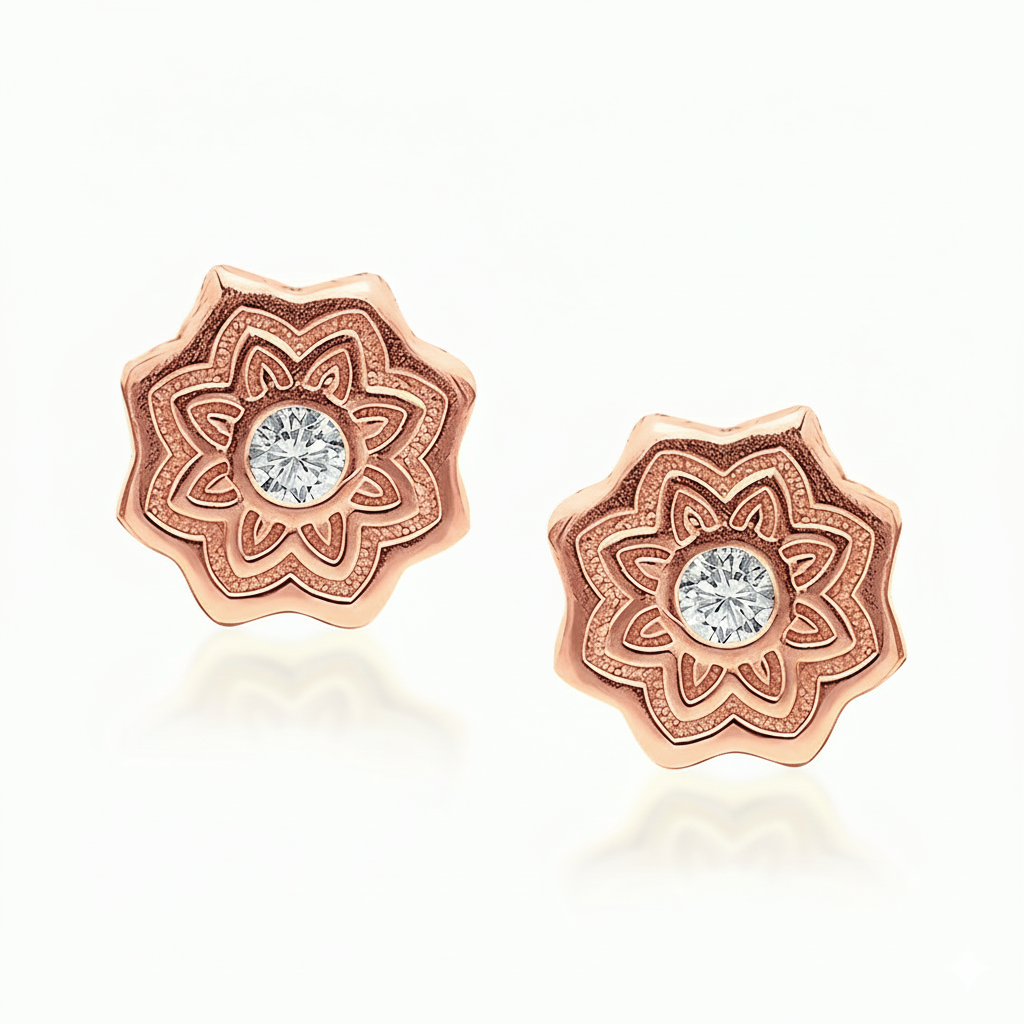 INNER LIGHT MANDALA STUD EARRINGS