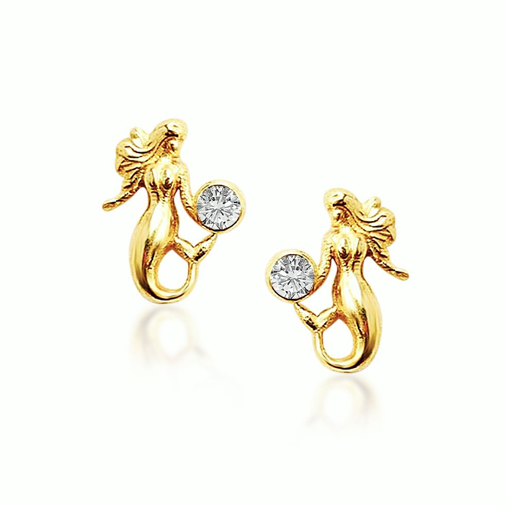 HIDDEN DEPTHS MERMAID STUD EARRINGS