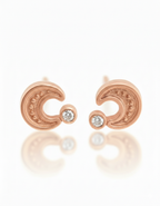 CRESCENT MOONLIGHT PROTECTION STUD EARRINGS