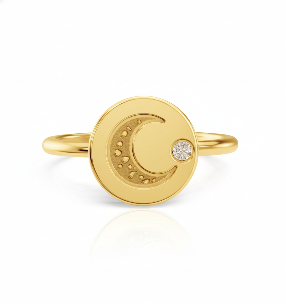 THE CRESCENT MOONLIGHT PROTECTION RING
