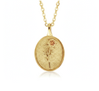 THE NOVEMBER BIRTH FLOWER PENDANT — CHRYSANTHEMUM AND CITRINE