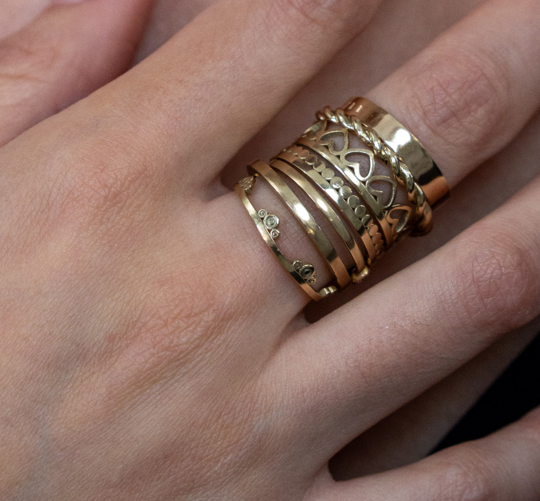 SQUARE BAND STACKABLE RING