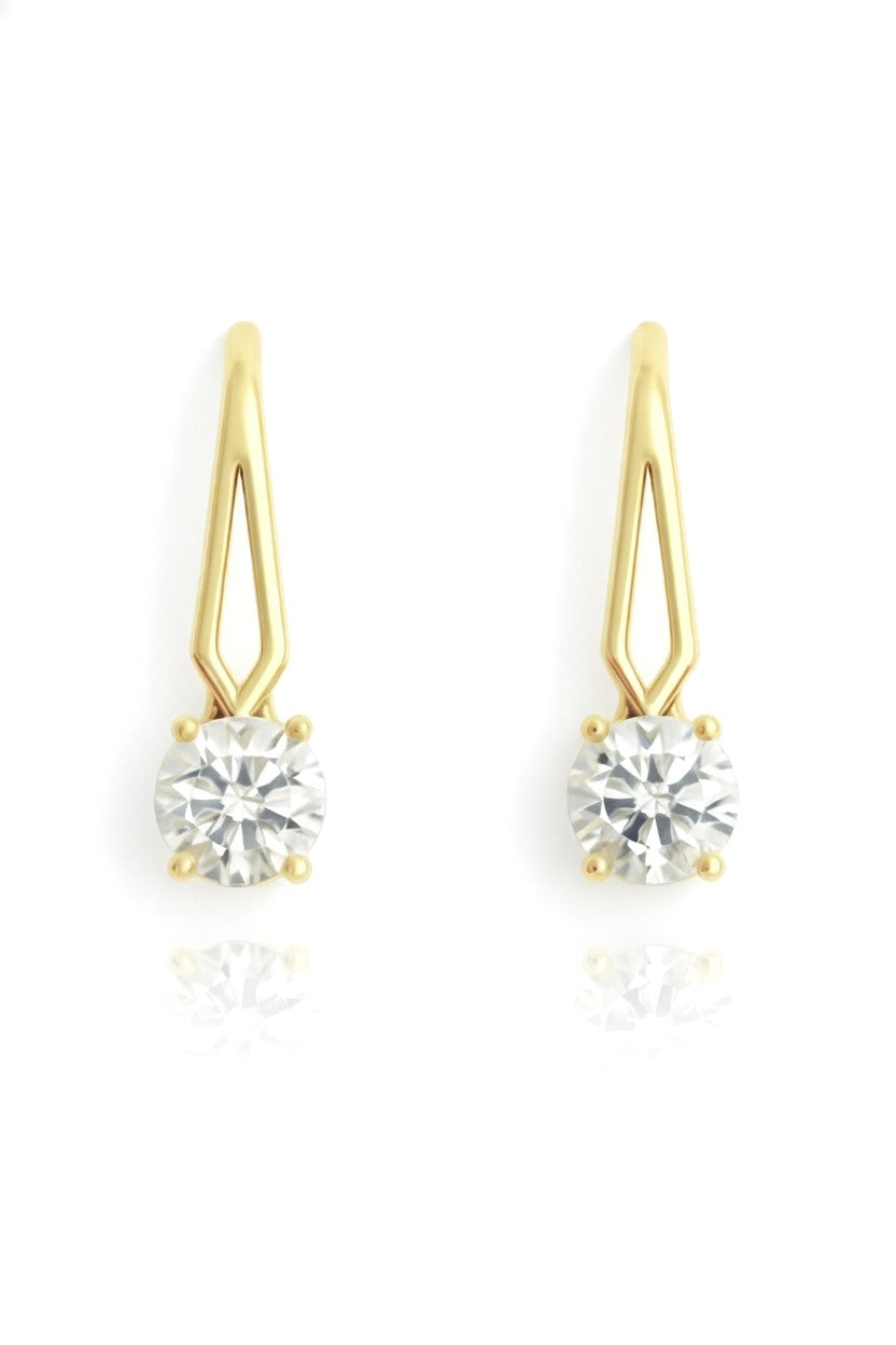 WHITE SAPPHIRE DROP EARRINGS