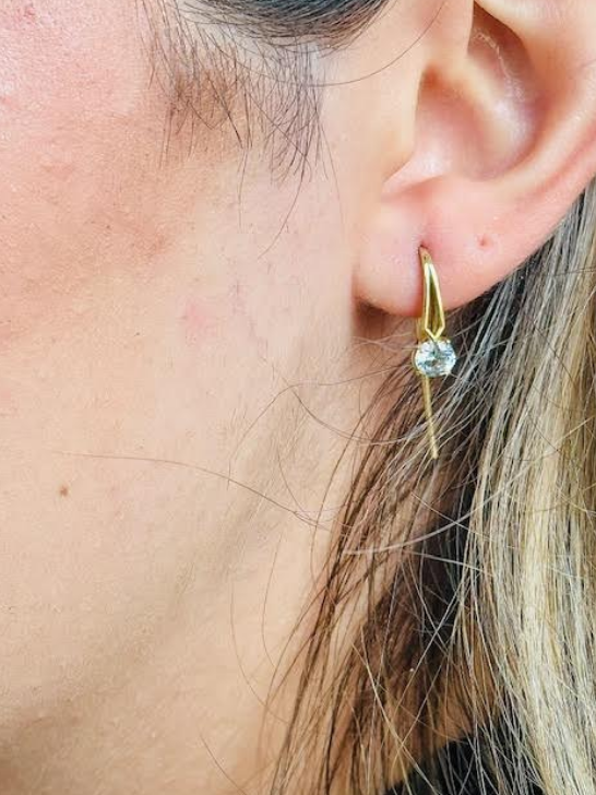 WHITE SAPPHIRE DROP EARRINGS