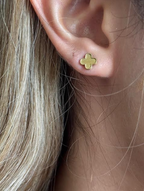 FOUR TREBOL LUCK STUD EARRINGS