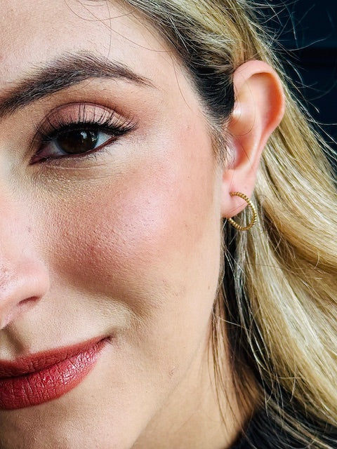 GOLDEN HARMONY HOOP EARRINGS